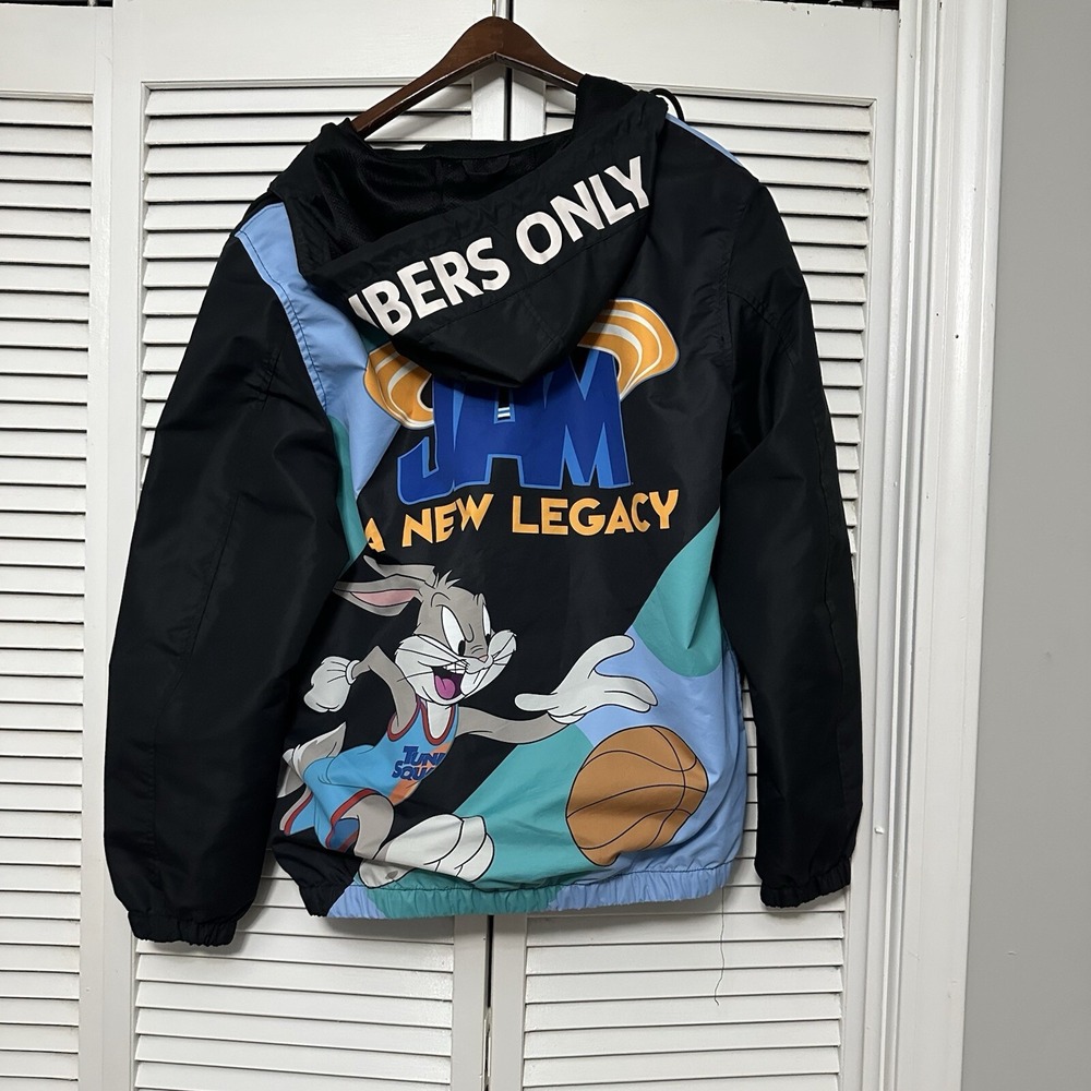 Members Only Looney Tunes Windbreaker Jacket Space Jam A New Legacy Adult Medium - Picture 3 of 4
